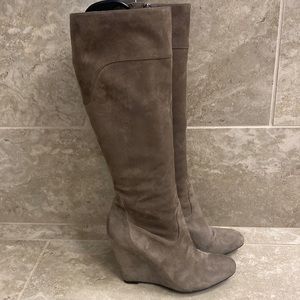 Via Spiga Suede Wedge Boots